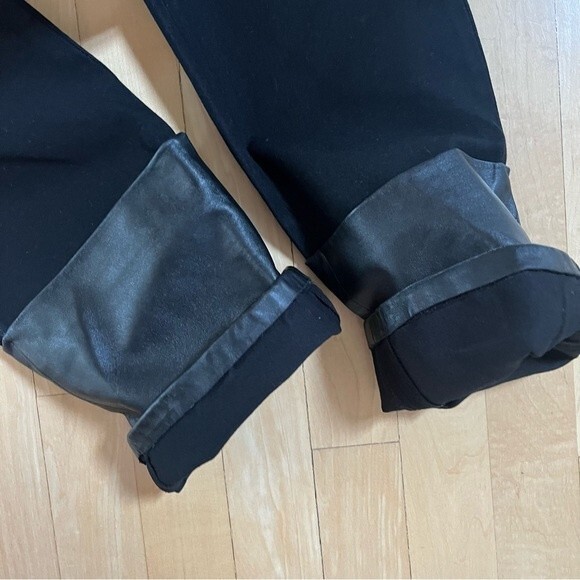 Joseph Crown Lambskin Leather Trimmed Stretch-Gabardine Pants in Black 6 - Picture 13 of 16